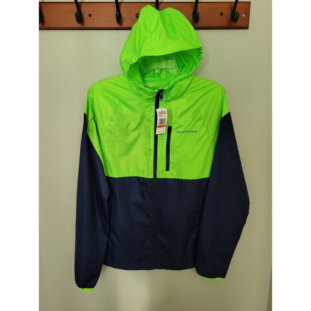 Vineyard Vines Men Size XS Packable Windbreaker Outerwear Deep Bay‎ Colorblock